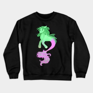 Green Hippocampus Crewneck Sweatshirt